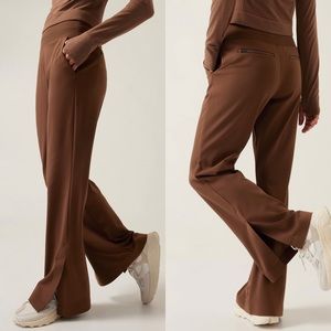 Athleta Venice Flare Pant Mahogany Dark Brown Sculptek High Rise Tall Length Med